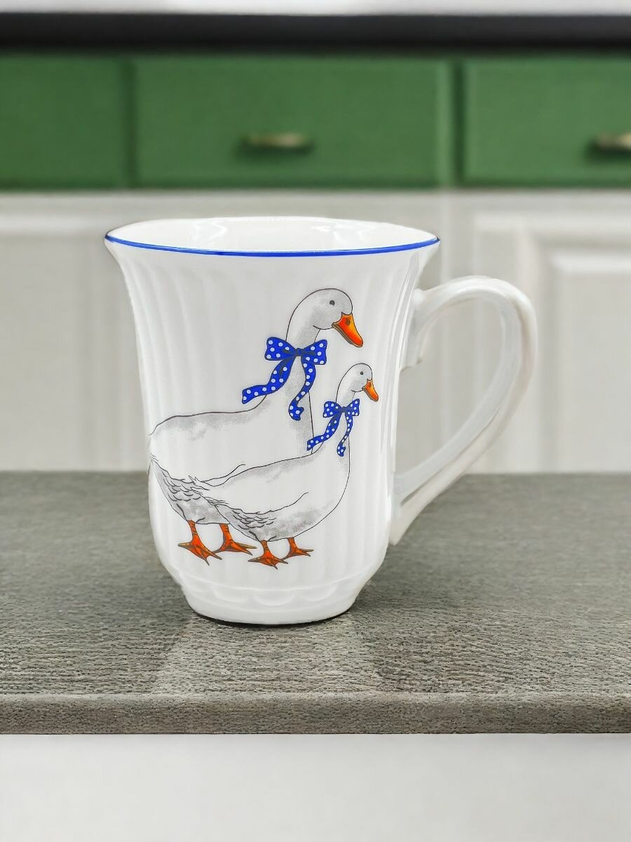 Кружка Dubi "Дерби Гуси", фарфор, 300мл, глазурованное покрытие — фото 1