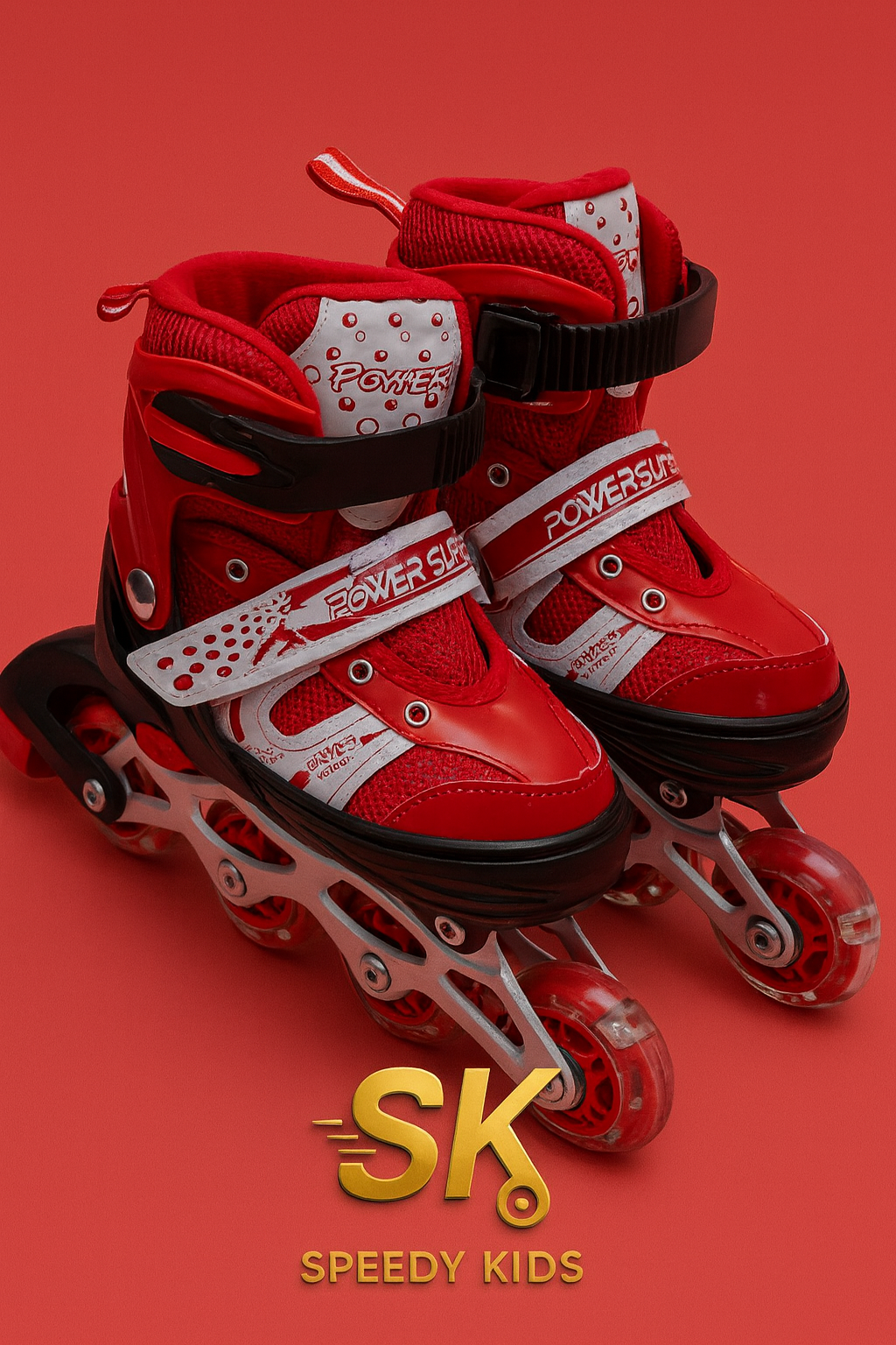 Роликовые коньки General Fitness, раздвижная конструкция, с тормозом — фото 1