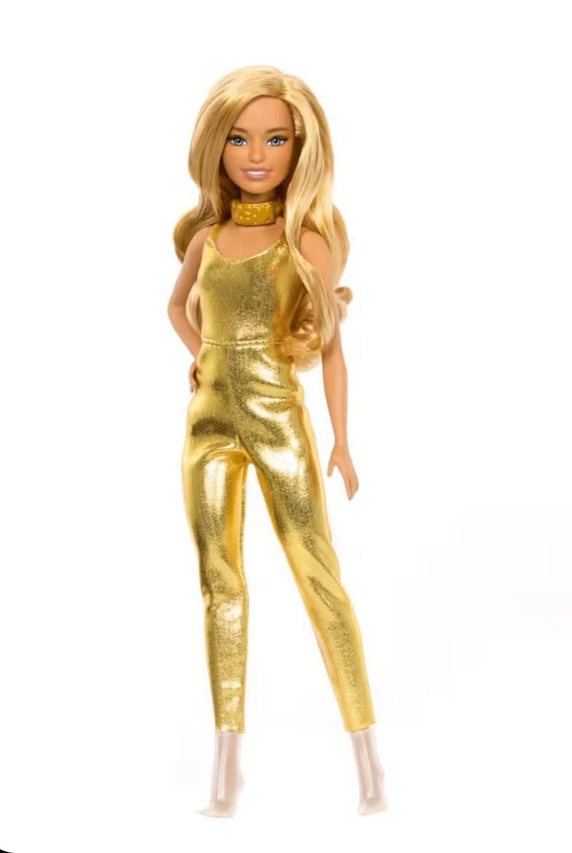 Кукла Barbie Fashionistas в золотом комбинезоне игрушка от Mattel