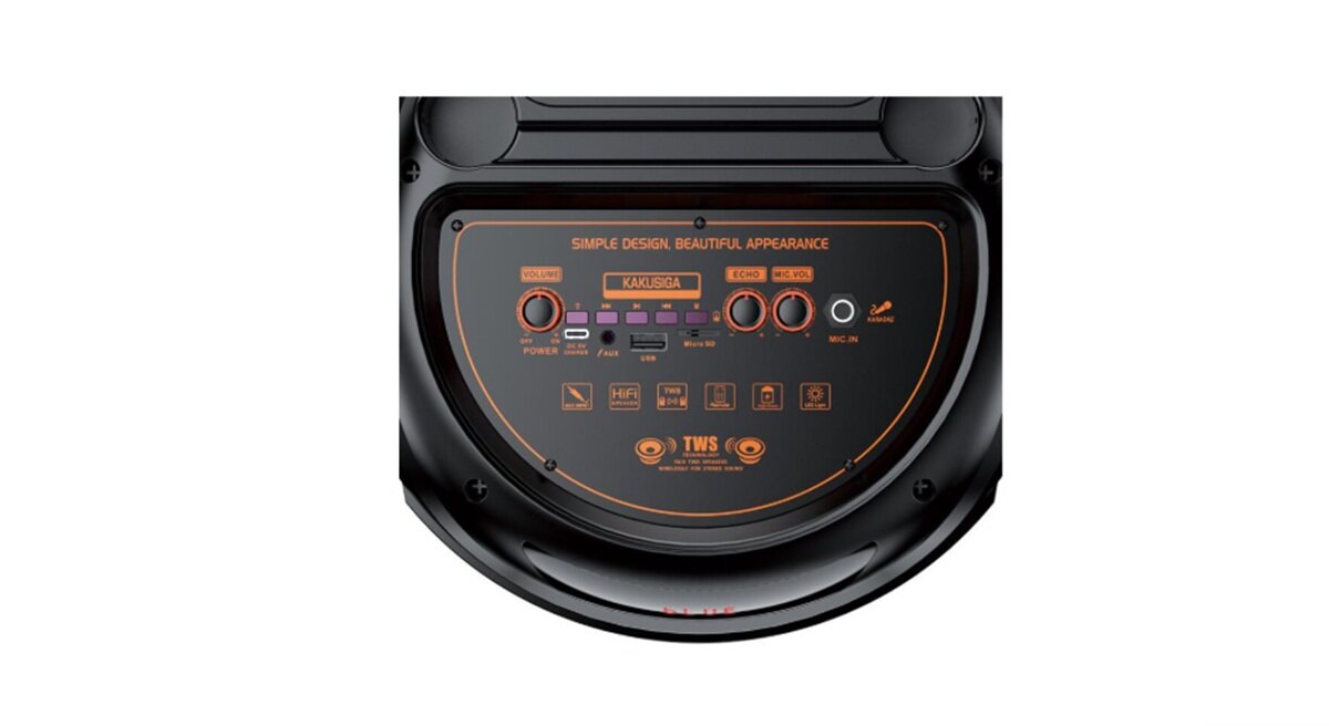 Портативная колонка Kakusiga KK-8211, Bluetooth, с микрофоном, яркая RGB подсветка, мощный звук. — фото 1