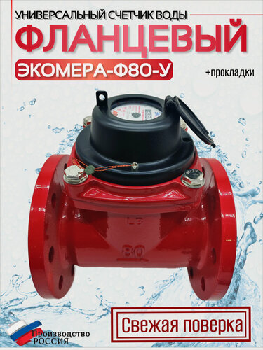 Изображение товара Счетчик воды ЭКОМЕРА-80 Универсальный Фланцевый