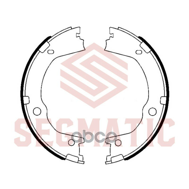 Колодки торм барабан. HYUNDAI Santa Fe II (CM), KIA Sorento III (XM), SsangYong New Actyon, Kyron [190x26.5x3/5] =FN0664 SEGM.