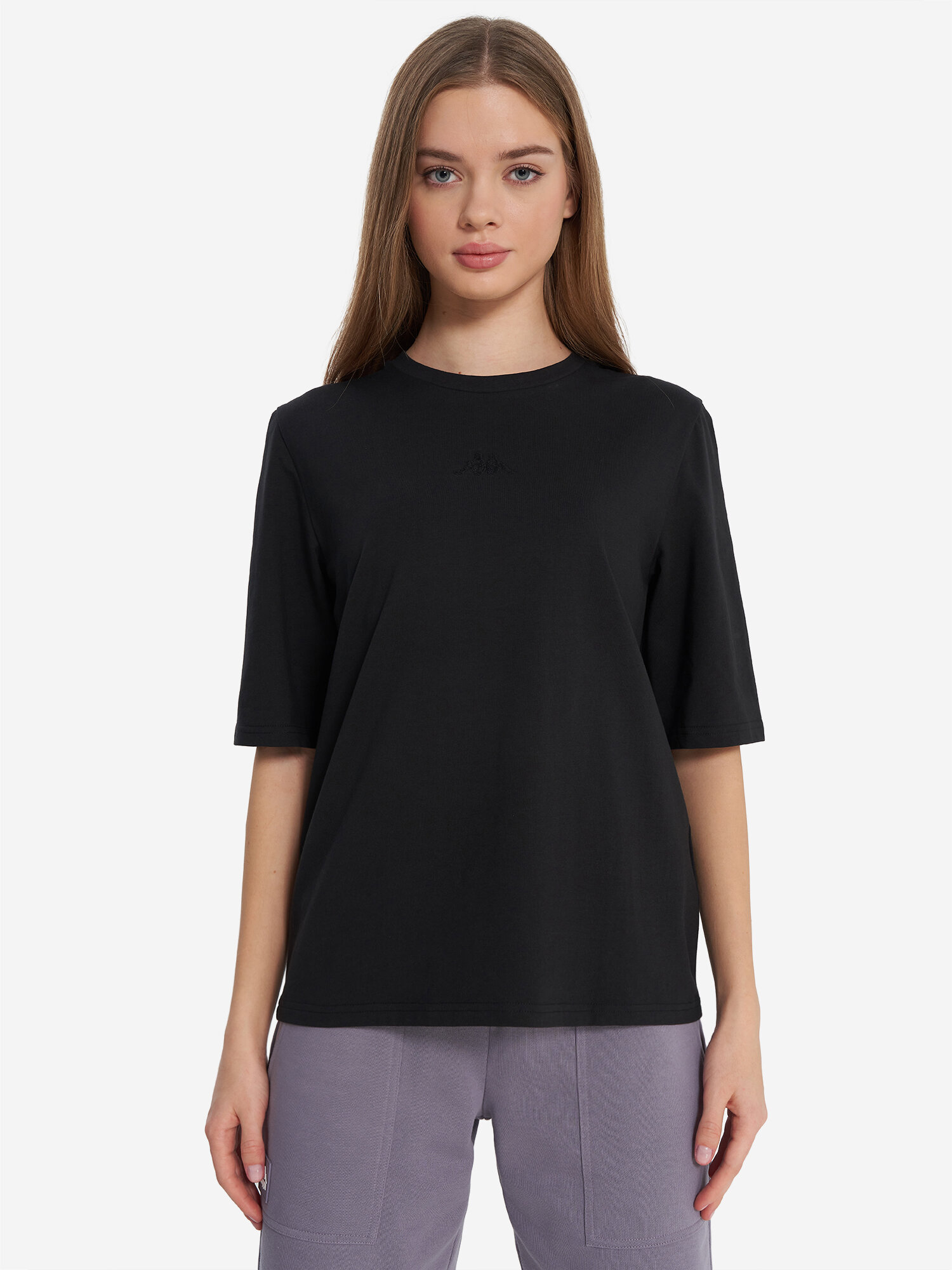 Футболка Kappa, размер 46-48, черный — фото 1