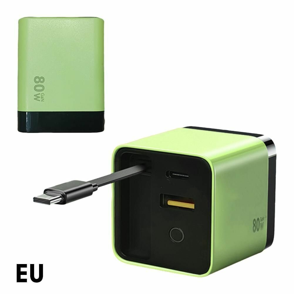 80 Вт GaN PD USB-C Зарядная головка Быстрое зарядное устройство