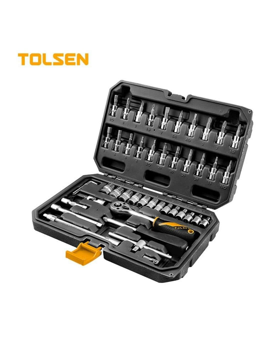 Набор инструментов Tolsen 15138, 1/4", 46 элементов, в кейсе — фото 1