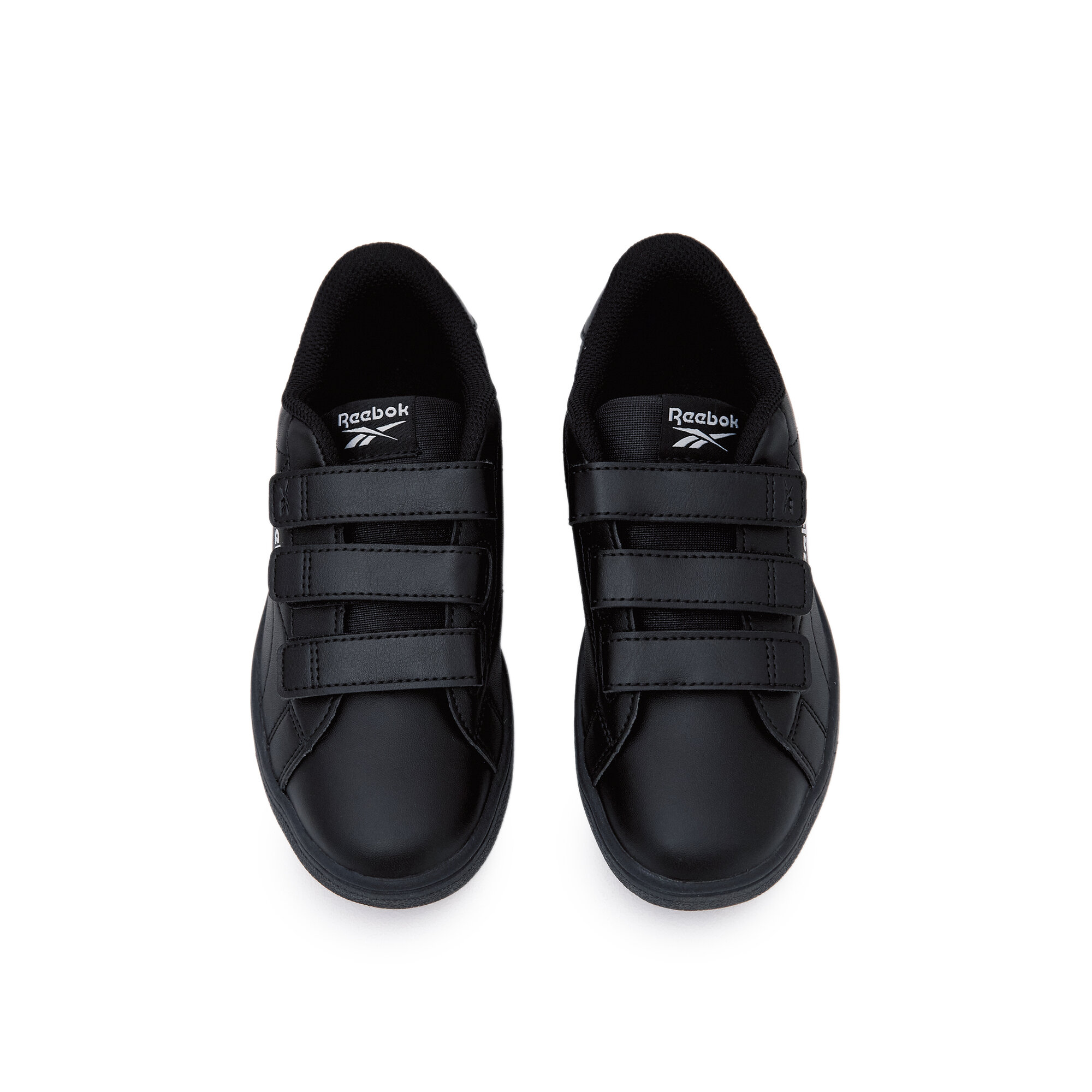 Кроссовки Reebok Court Clean Hook N Loop, размер 13,5i US, черный/серый — фото 1