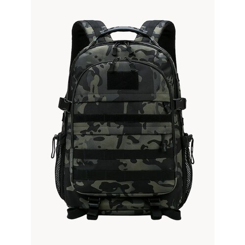 Рюкзак мужской тактический туристический походный 40 литров черный мультикам