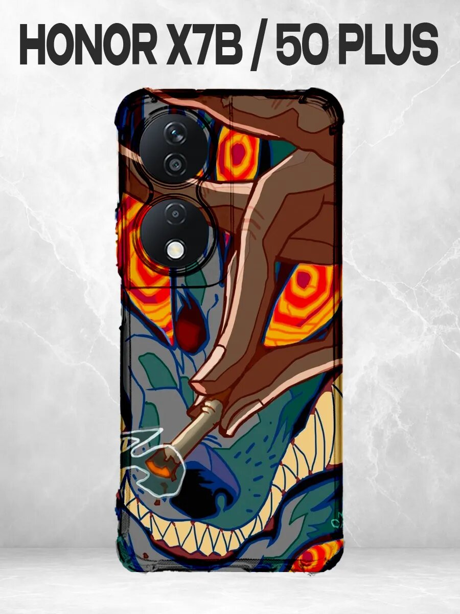 Чехол на Honor X7B человиек бензопила Аки
