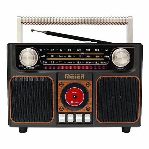 Радиоприемник с MP3 плеером и Bluetooth Meier M-1306BT черный 1977₽