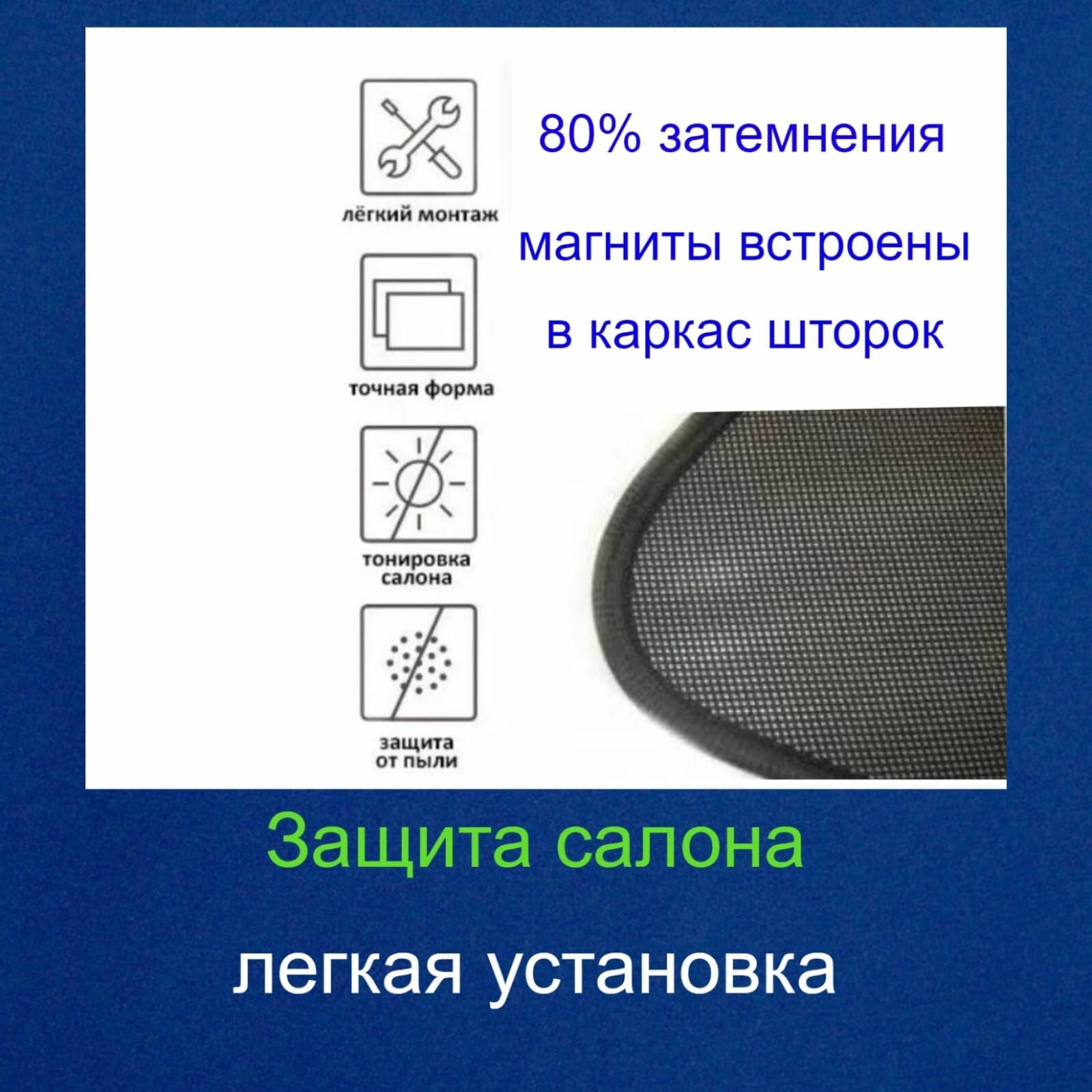 Каркасные шторки на магнитах Газель Next 2013г -н. в , Газель Некст, с вырезом (для курящих), 4 шт — фото 1