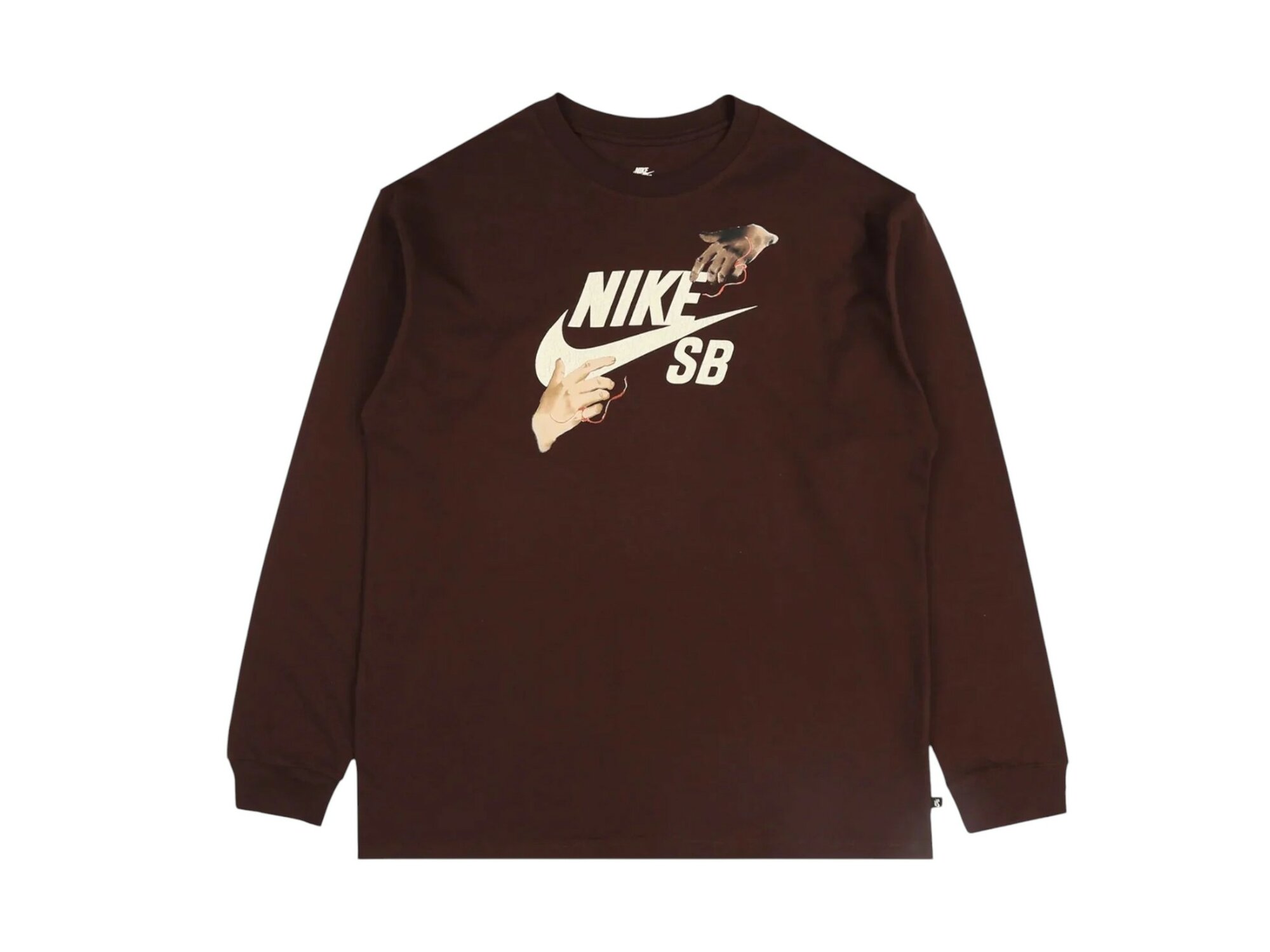 Лонгслив NIKE, размер XL, , коричневый