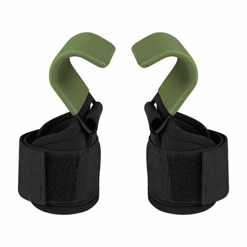 Крюк для становой тяги, армейский зеленый, 1 упаковка