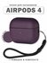Чехол для наушников AirPods 4 (2024) текстура под кожу со шнурком...