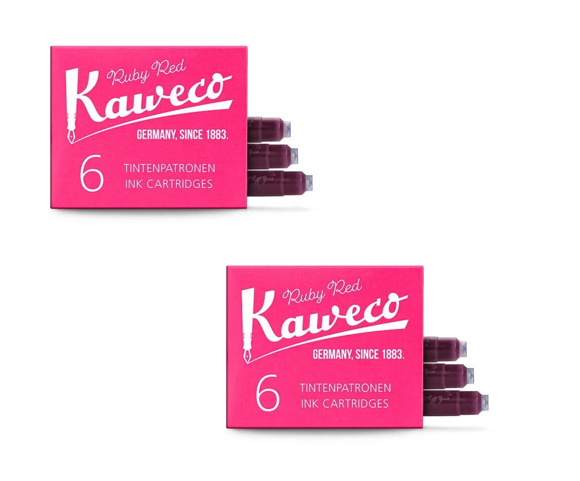 Набор картриджей KAWECO Ruby Red 12шт (6x2) алый 10000008(2)