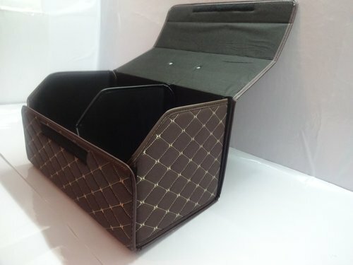 Органайзер в багажник, на липучке, эко кожа, усиленный картоном — фото 1