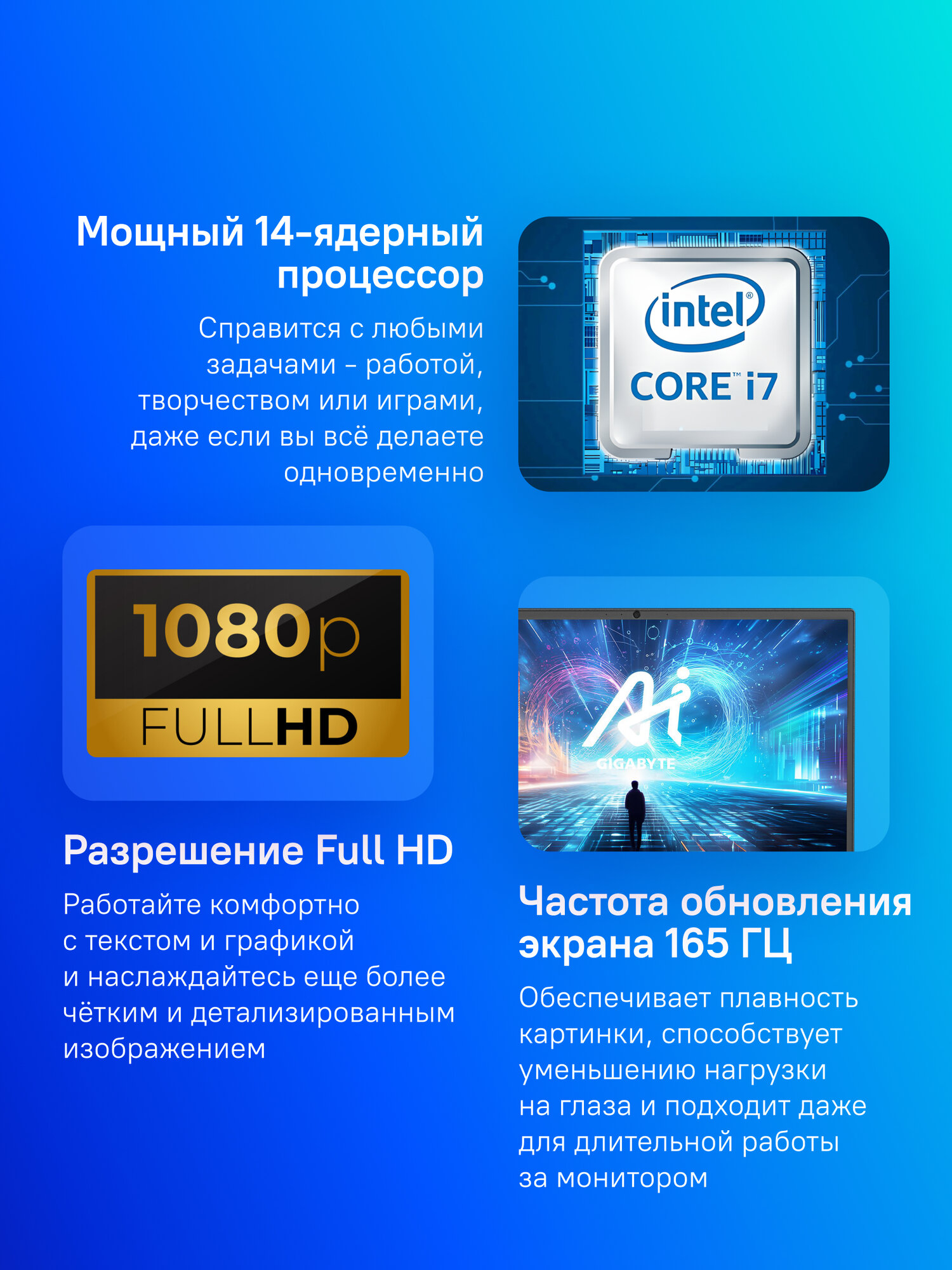 Ноутбук игровой Gigabyte G6X 16", 2024, IPS, Intel Core i7 13650HX 2.6ГГц, 14-ядерный, 16ГБ DDR5, 1ТБ SSD, NVIDIA GeForce RTX 4060 для ноутбуков - 8 ГБ, Free DOS, серый [9kg-43kz854sd] — фото 1