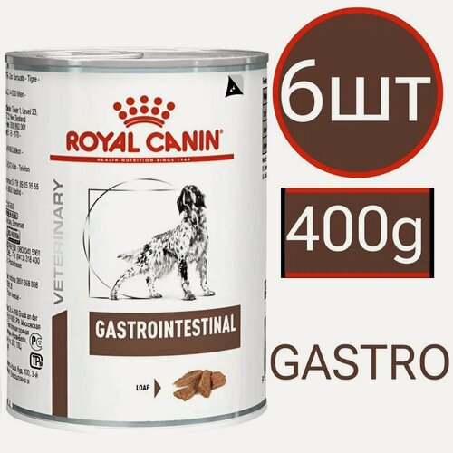 Изображение товара Влажный корм для собак Royal Canin Gastrointestinal, при болезнях ЖКТ, 6 шт. х 400 г