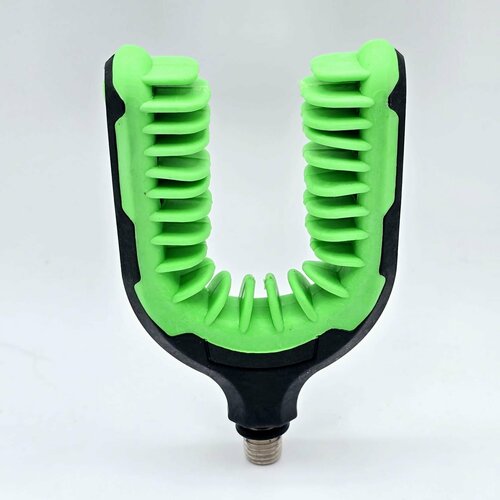 Гребенка для удилища длина 10 сантиметров, стандартная резьба, изготовлена из пластика и ЗВА, зеленая