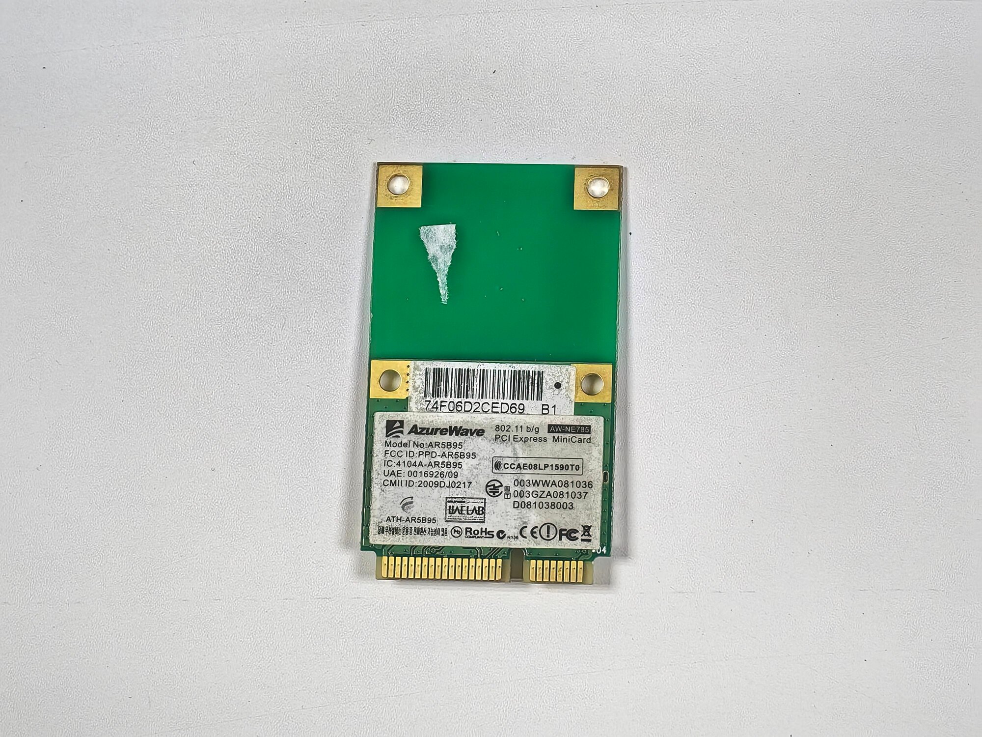 Wi-Fi модуль AzureWave AW-NE785 Atheros AR5B95