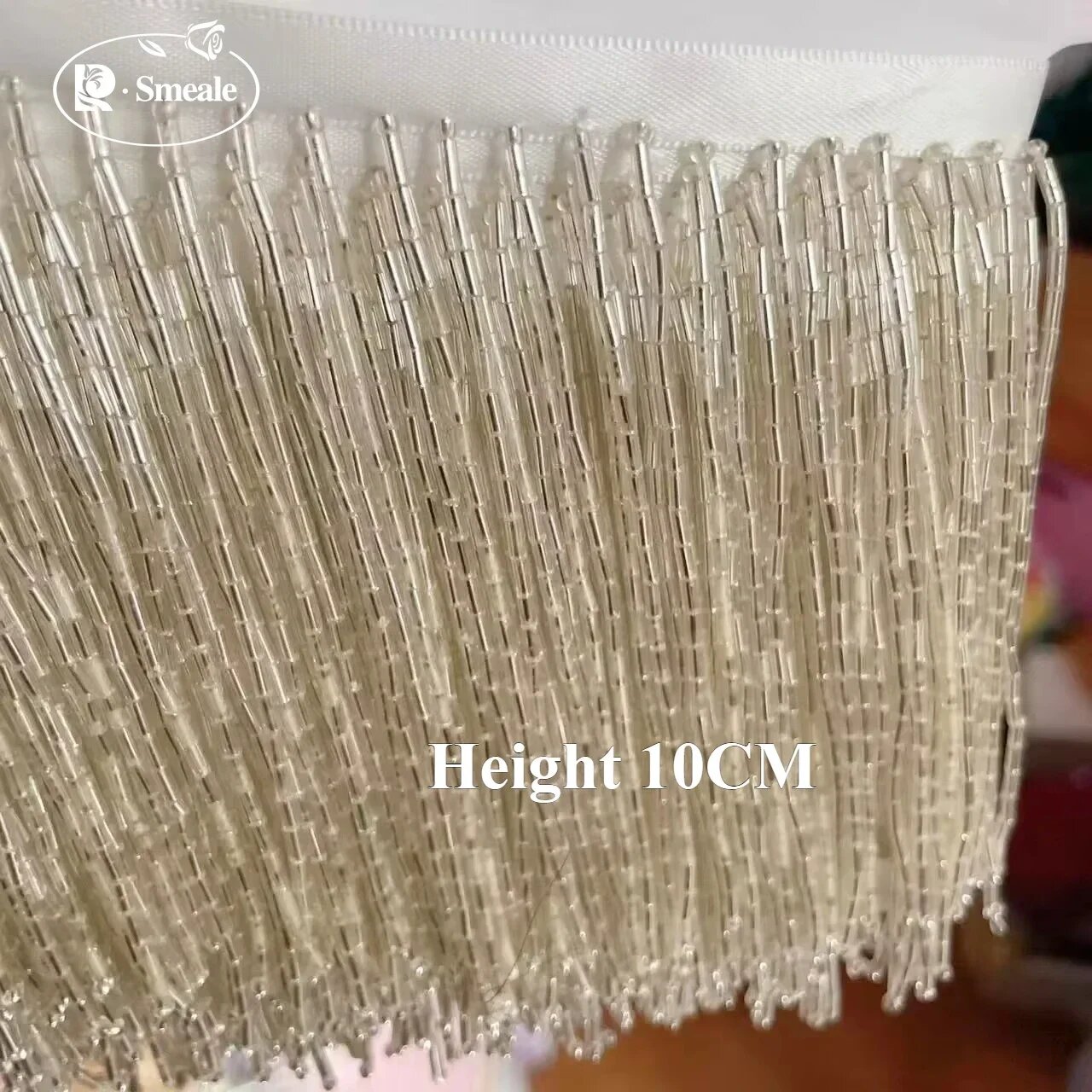 Серебряные кисточные бахрома 10см