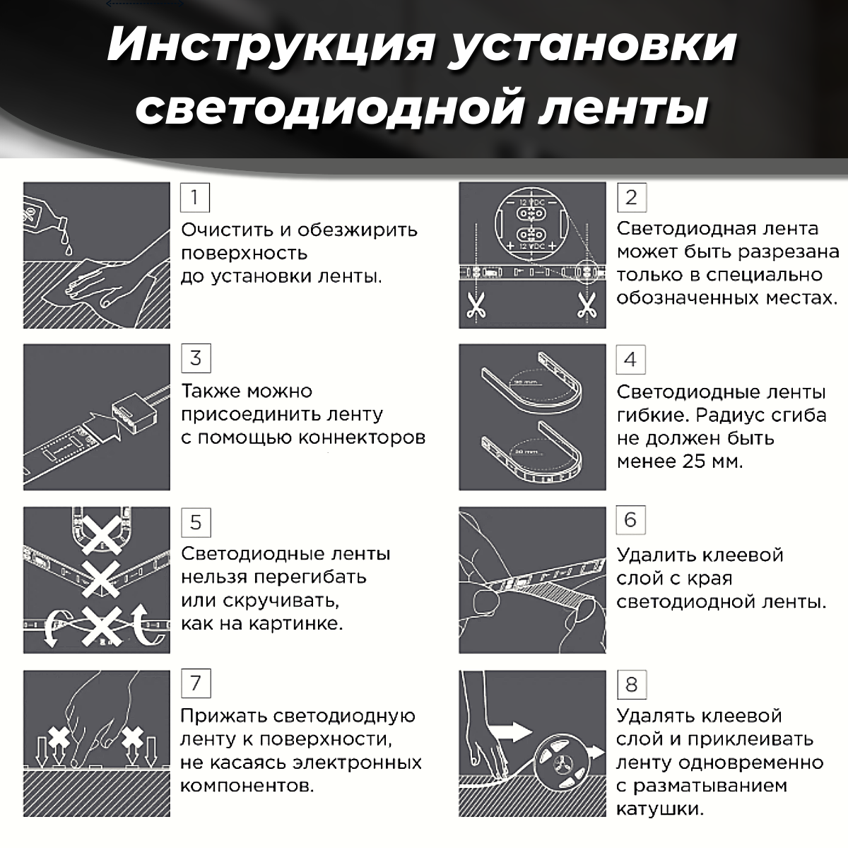 Светодиодная лента с датчиком движения DiKAT, 5м, холодный белый, подсветка интерьерная с датчиком движения, питание 5В от USB — фото 1