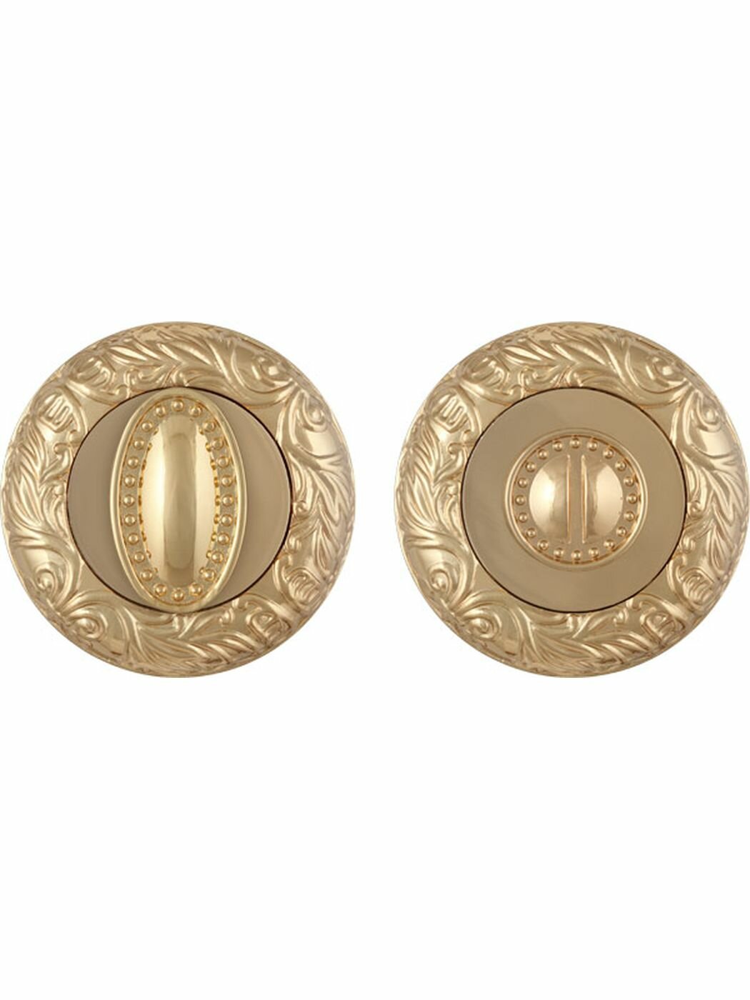 Завертка дверная сантехническая Fuaro (Фуаро) BK6. R. SM58 (BK6 SM) GOLD-24 золото24К