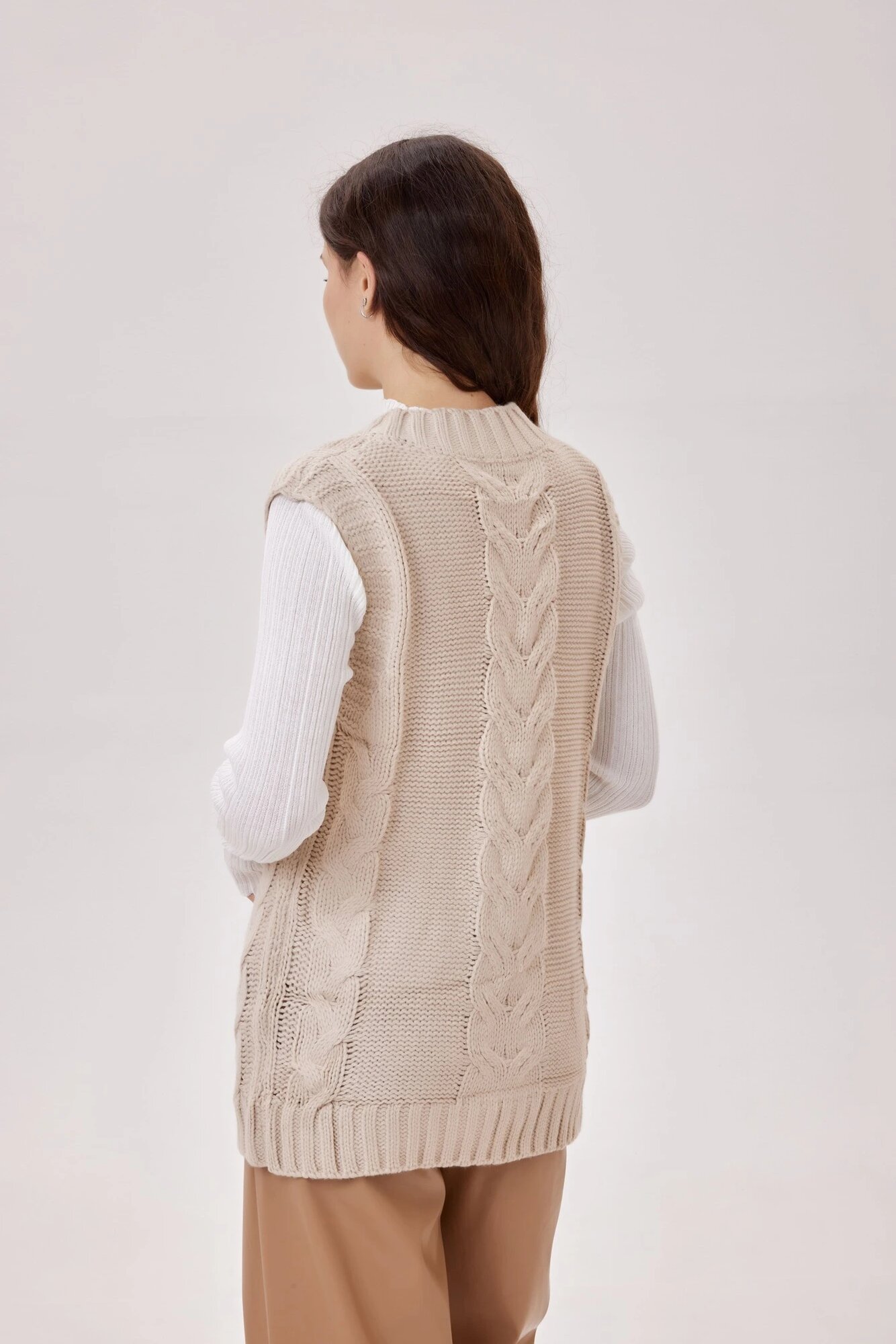 Жилет Selfie, размер S, бежевый — фото 1