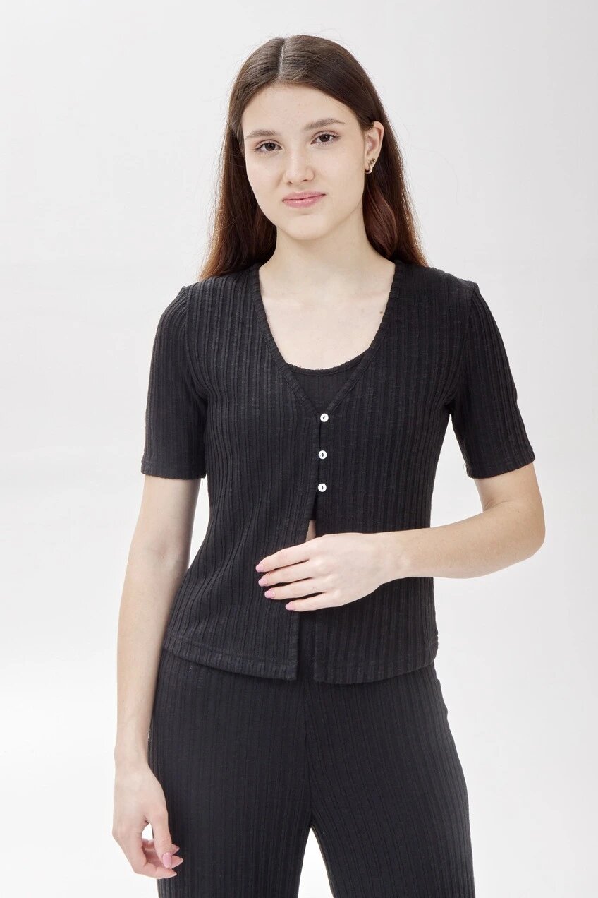 Лонгслив Selfie, размер S, , черный — фото 1