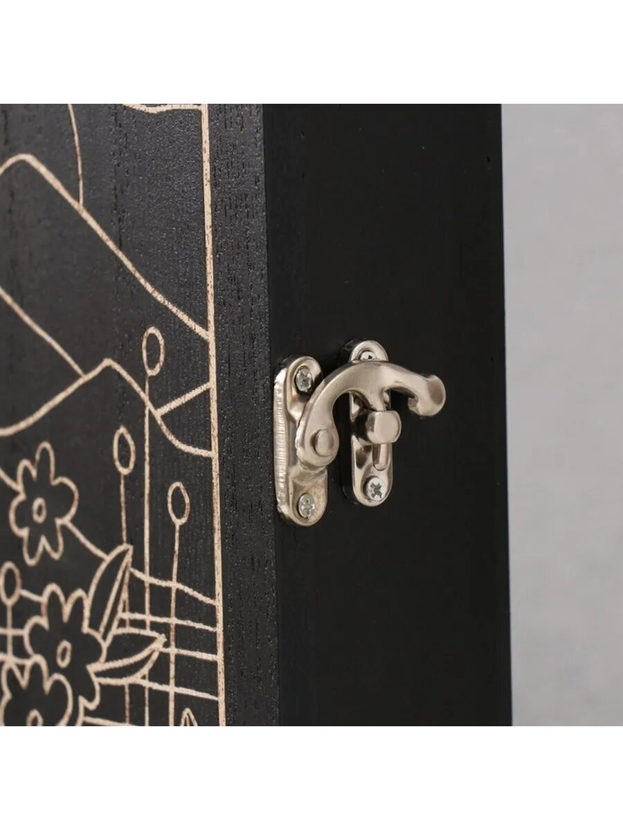 Элегантная деревянная ключница с 6 крючками