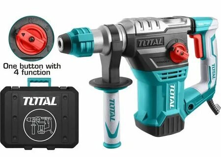 Перфоратор TOTAL TH1153236, SDS-Plus, 1500Вт, частота ударов 4400уд/мин, кейс — фото 1