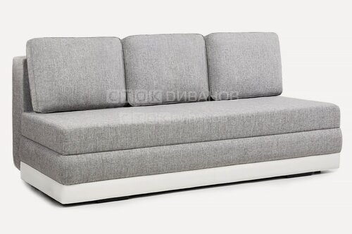 Изображение товара Диван Сток Диванов Эконом-М, серый, рогожка, 196 см, механизм еврокнижка
