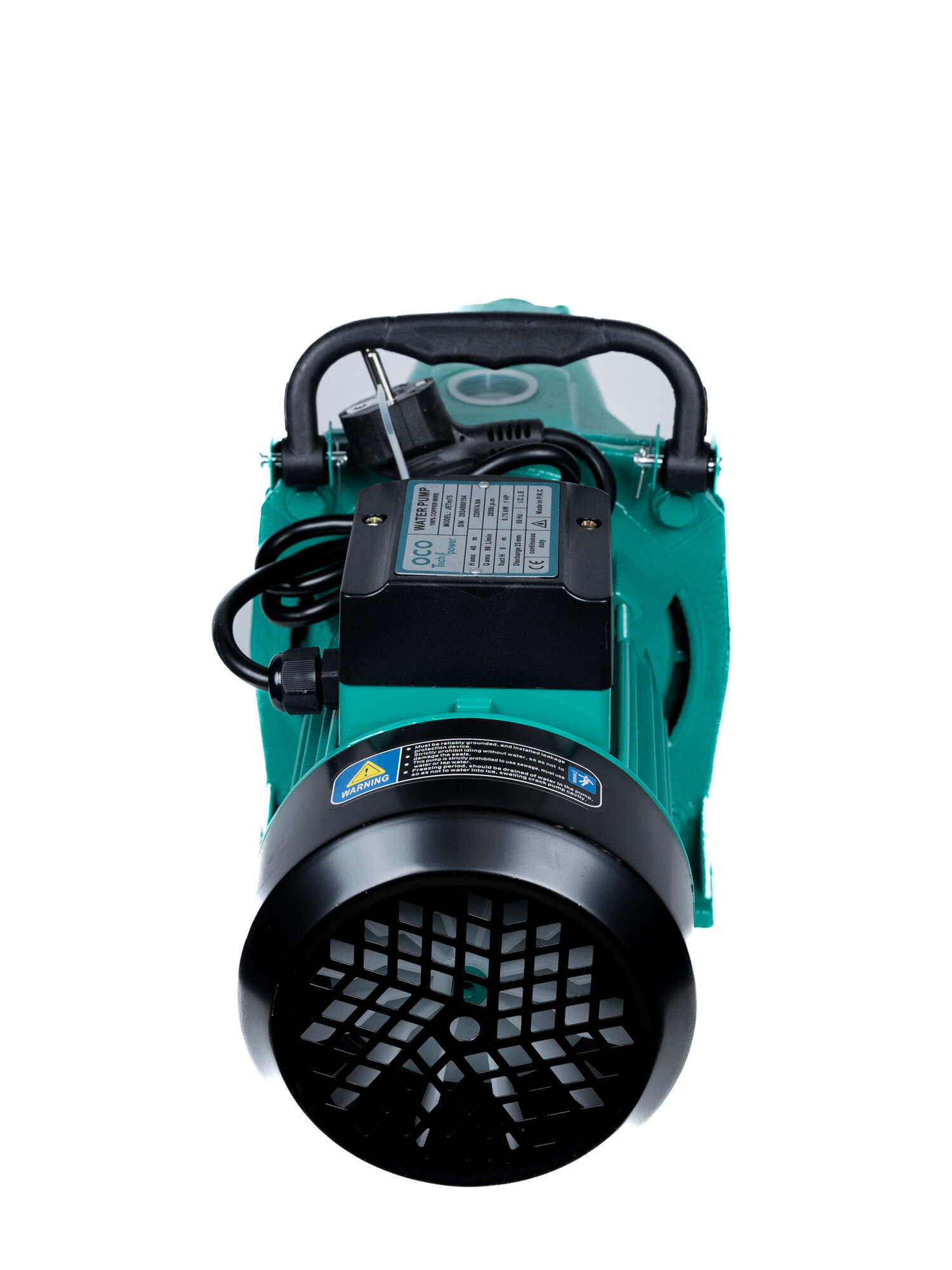 Поверхностный насос OCO Power JET 750, алюминий, 750 Вт, максимальный напор до 40 метров — фото 1