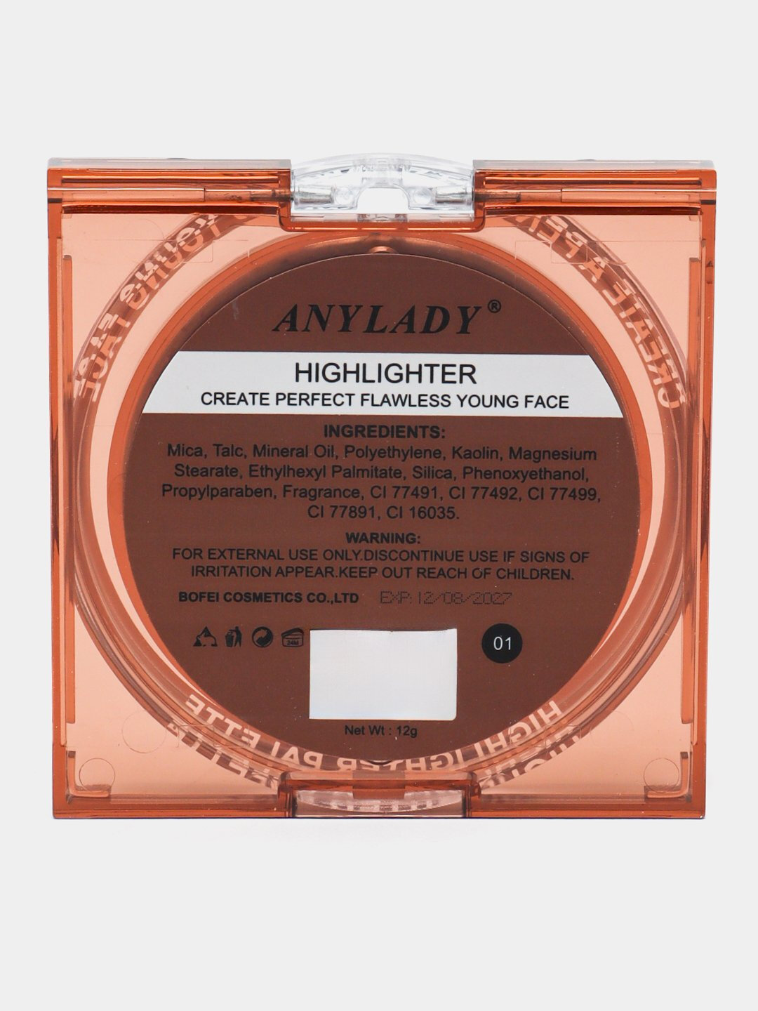 Хайлайтер "AnyLady", рассыпчатый, сухой, блестящий. N 01 — фото 1