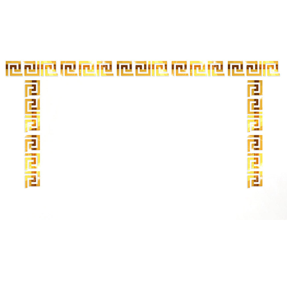 10PCS Акриловые зеркальные наклейки на стену декор в виде пояса устойчивые к высокой температуре 4.5 см украшение для интерьера