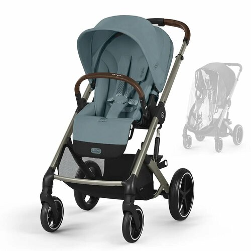 фото Прогулочная коляска cybex balios s lux, цвет stormy blue tpe rc / 2025 (бирюзовый), артикул производителя 524002461