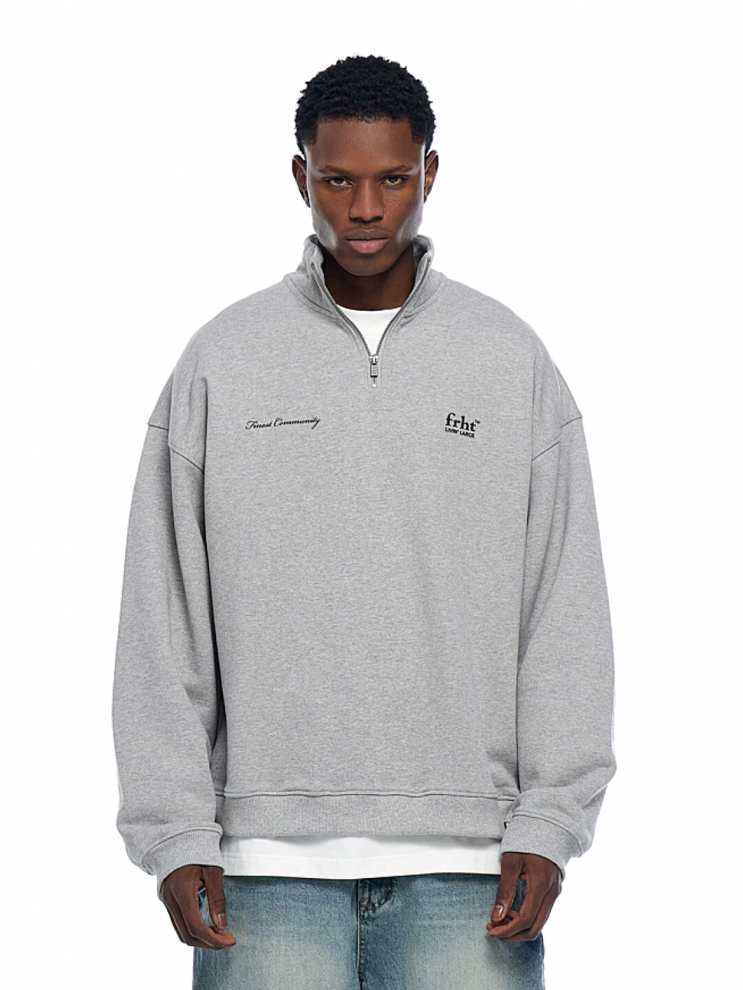 Свитшот FRHT Half-Zip, размер XL, , melange