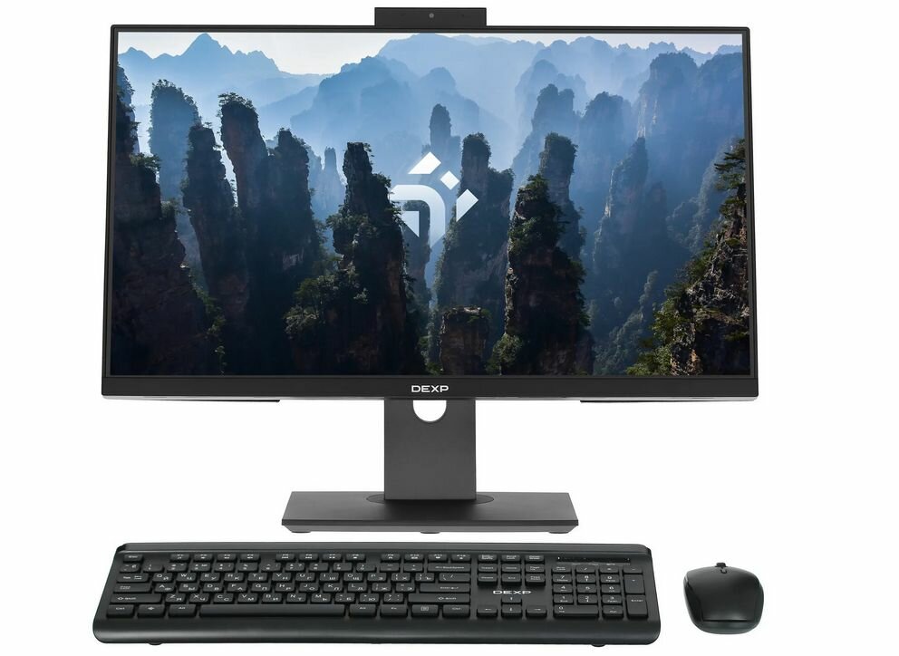 23,8" Моноблок DEXP AIO-MC B037 (B037) серый - 1920x1080, IPS, Intel Core i5-12400, ядра: 6 x 2,5 ГГц, 16 ГБ, SSD 512 ГБ, Intel UHD Graphics 730, Windows 10 Pro