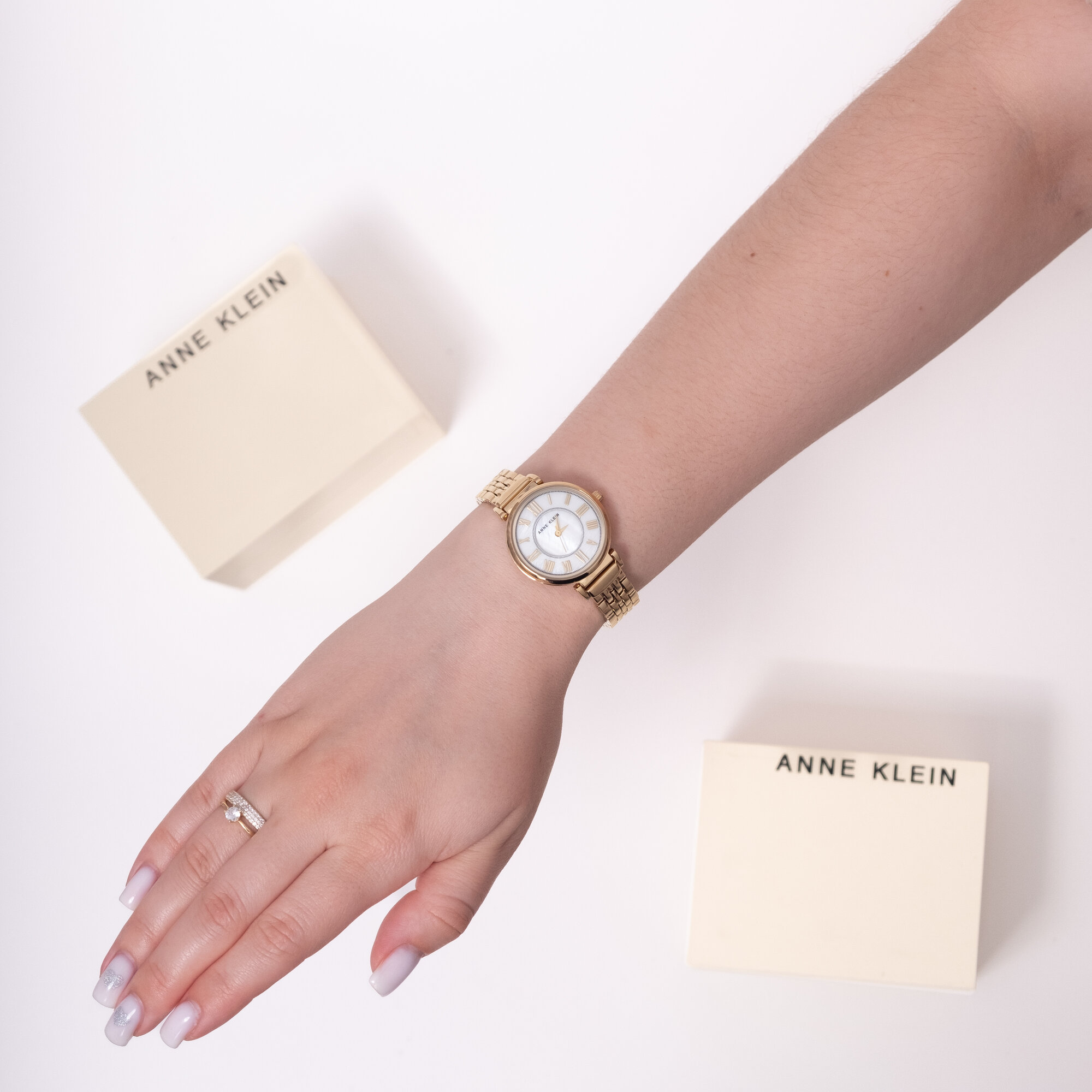Наручные часы ANNE KLEIN, золотой/белый — фото 1