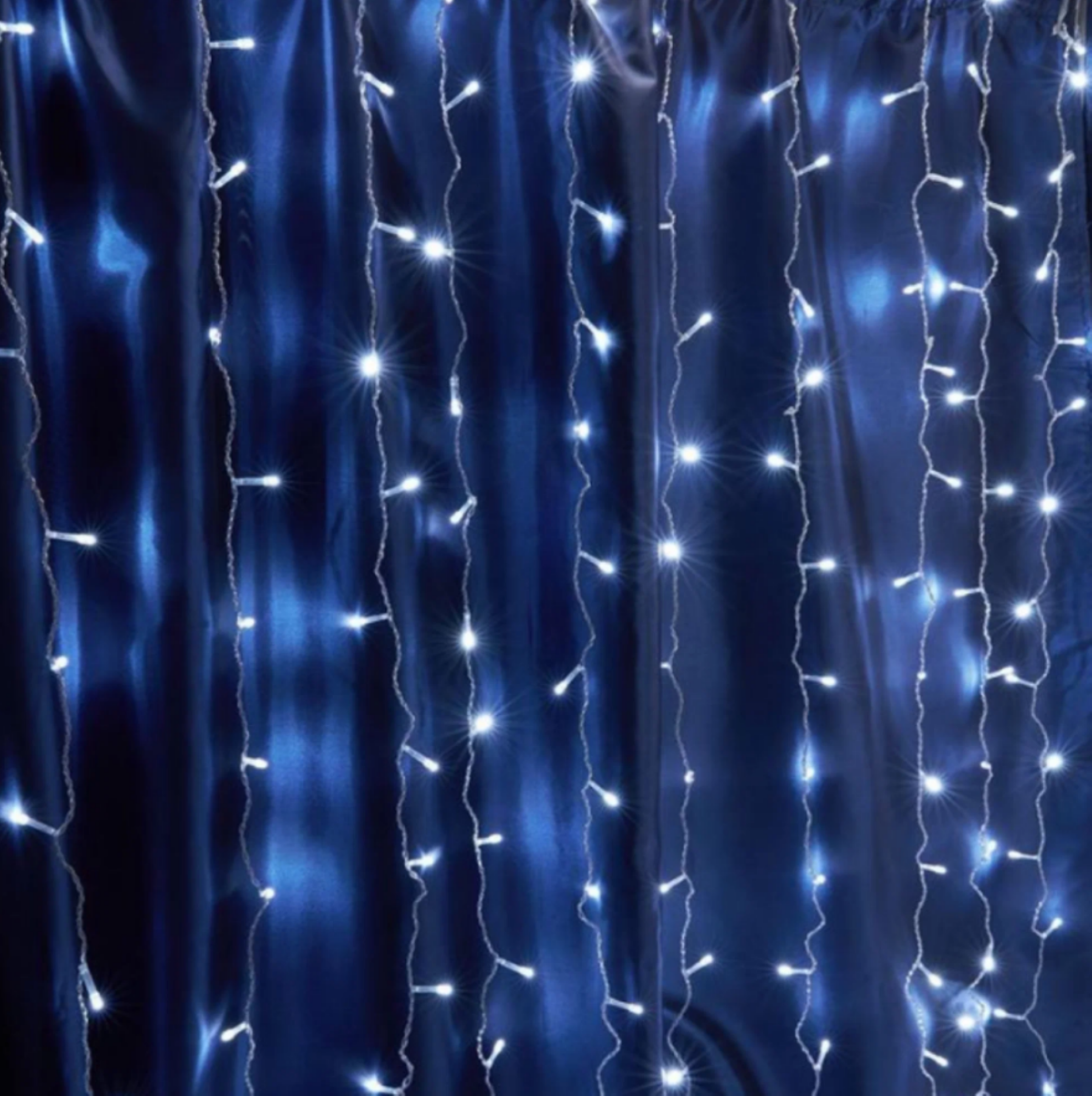 Гирлянда светодиодная - Дождь (занавес), 560 LED, белый, прозрачный провод (3.0 м х 3.0 м), 8 режимов, соединяемая