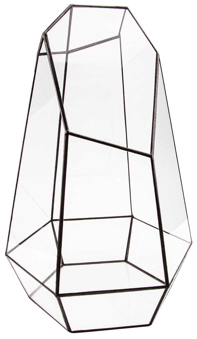 Флорариум Арт Птица 1041/1, прозрачный, настольный, стекло и металл, 30 см х 19 см — фото 1