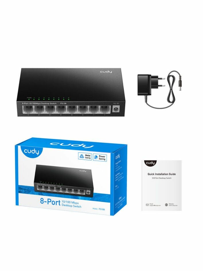 Коммутатор CUDY FS108 — фото 1