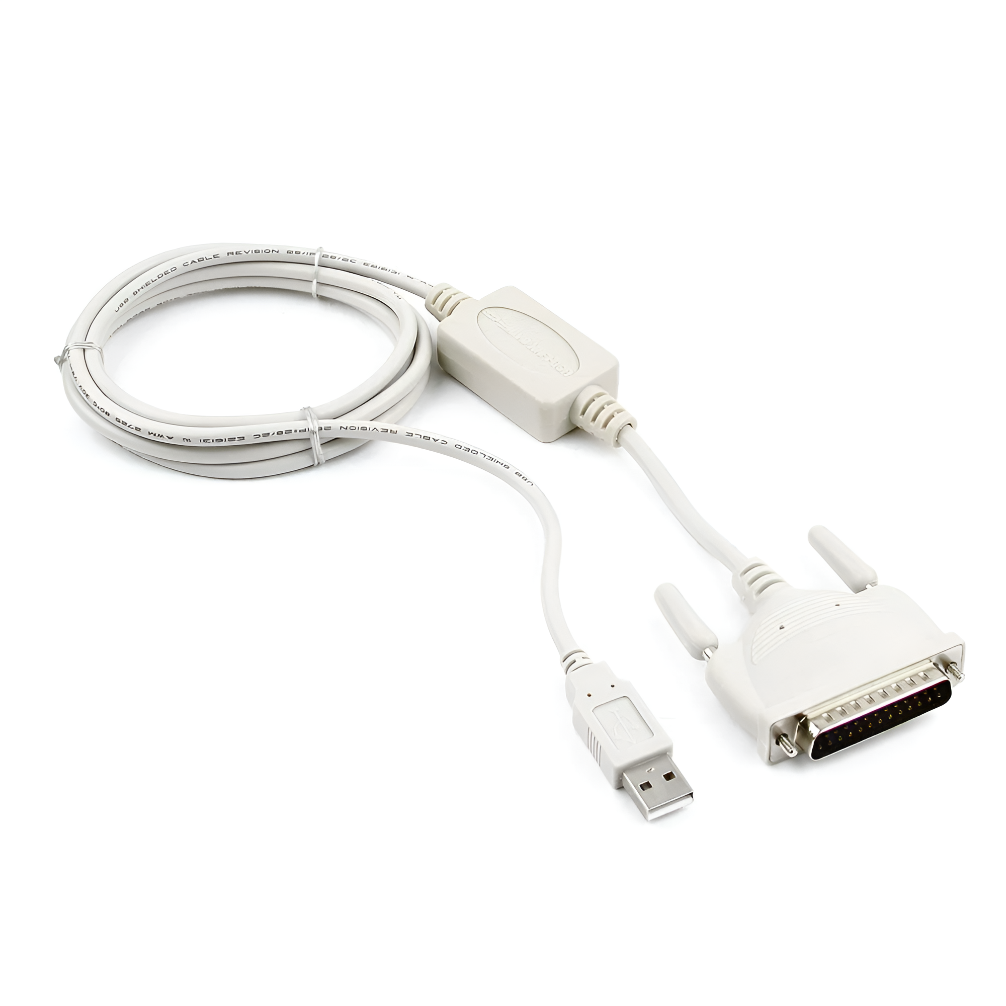 Конвертер COM - USB порт Cablexpert белый AM/DB25M Pro 1.8м UAS112