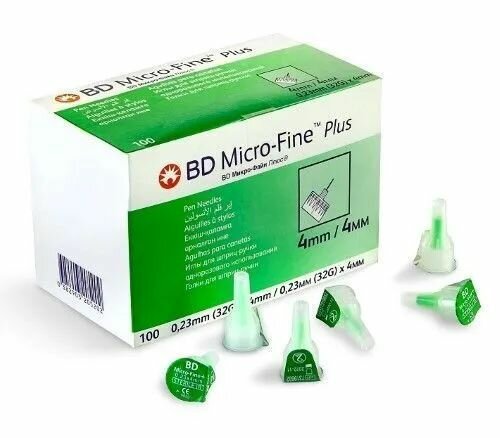 Картинки 100шт Игла инсулиновая 32G длина 8мм Micro-Fine Plus Becton Dickinson