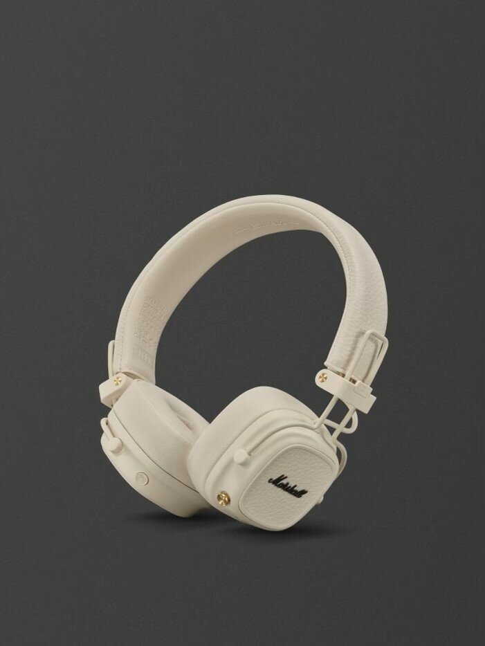 Беспроводные наушники Marshall major 5 (V) bluetooth, кремовый