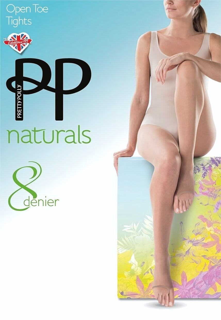 Легинсы-колготки Pretty Polly Pretty Polly Open Toe Tights, 8 den, размер M-L, бежевый
