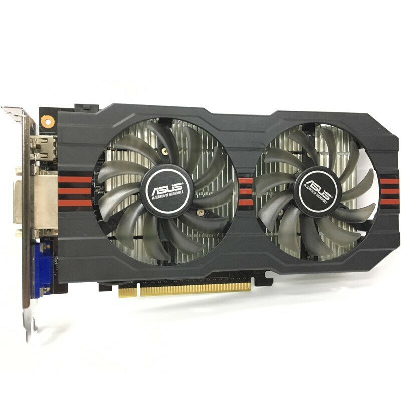 Видеокарта ASUS GTX 750Ti 2 ГБ 128 бит GDDR5 видеокарты для nVIDIA Geforce GTX 750 Ti 2 ГБ GTX750Ti 2 ГБ карты VGA Используется DVI VGA-GTX 750 Ti
