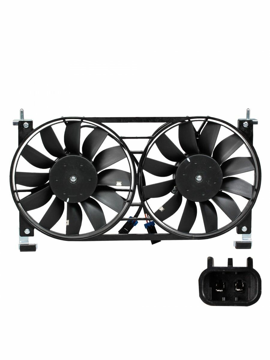 Э/вентилятор охл. для а/м Лада 4x4 FL (19-) (2 вент.) (с кожухом) (LFK 0128), LUZAR LFK0128