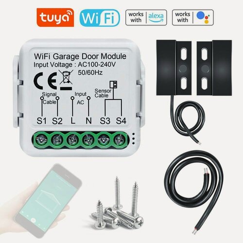 Изображение товара Контроллер открывания гаражных ворот, Tuya WiFi, умный переключатель, дистанционное управление приложением, с функцией таймера / обратного отсчета