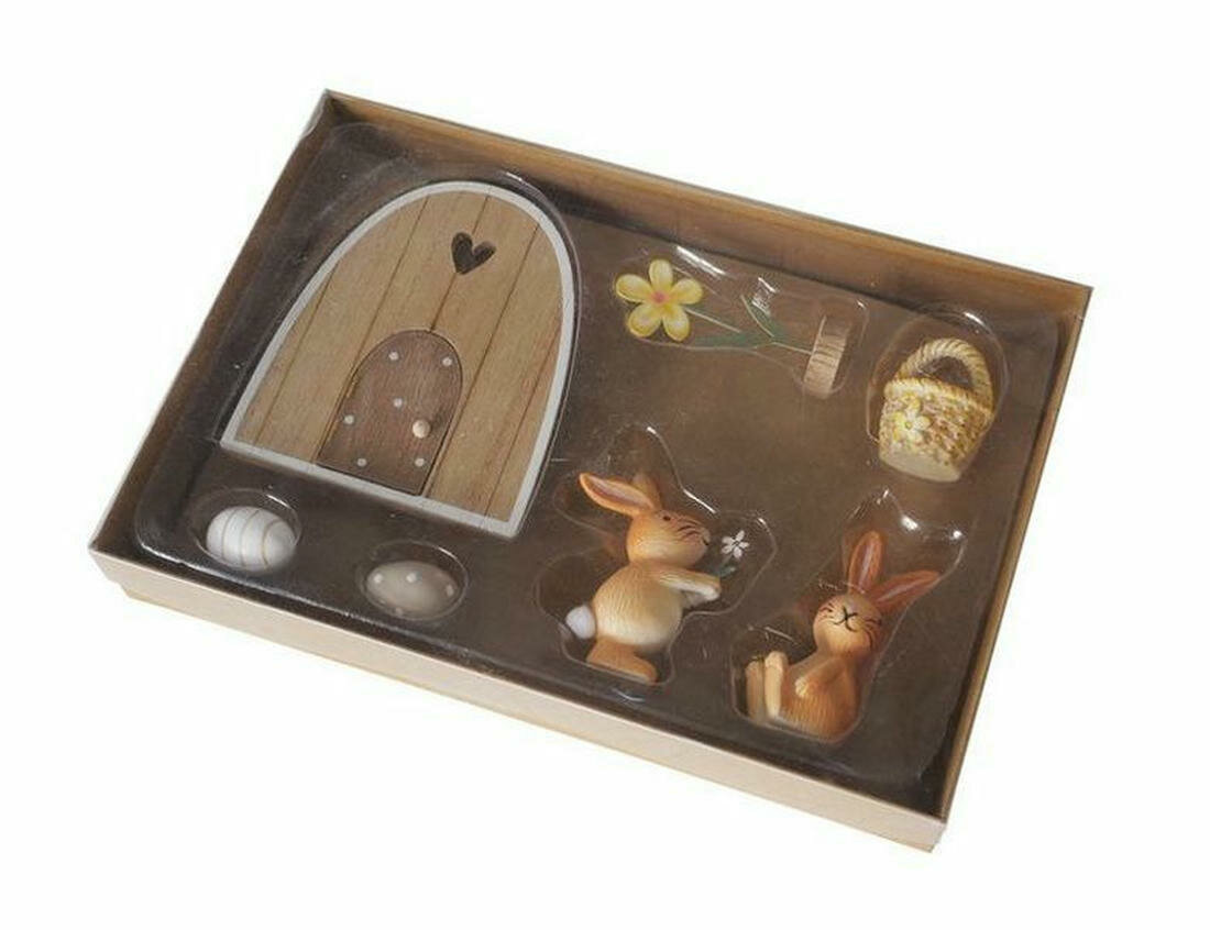 Набор декоративных фигур дерево пластик металл 25х17 см Boltze