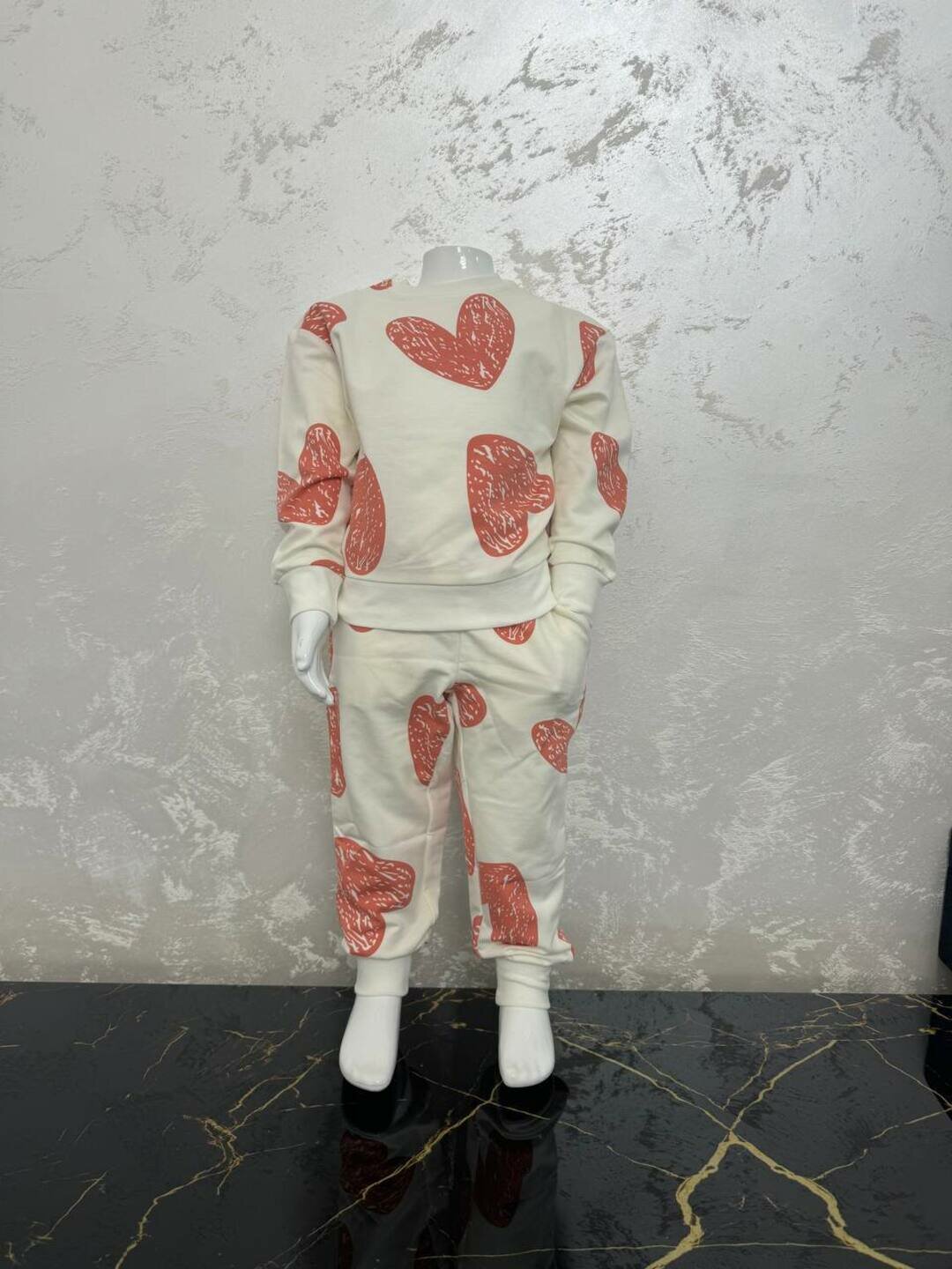 Комплект двойка, размер 92, белый/розовый — фото 1